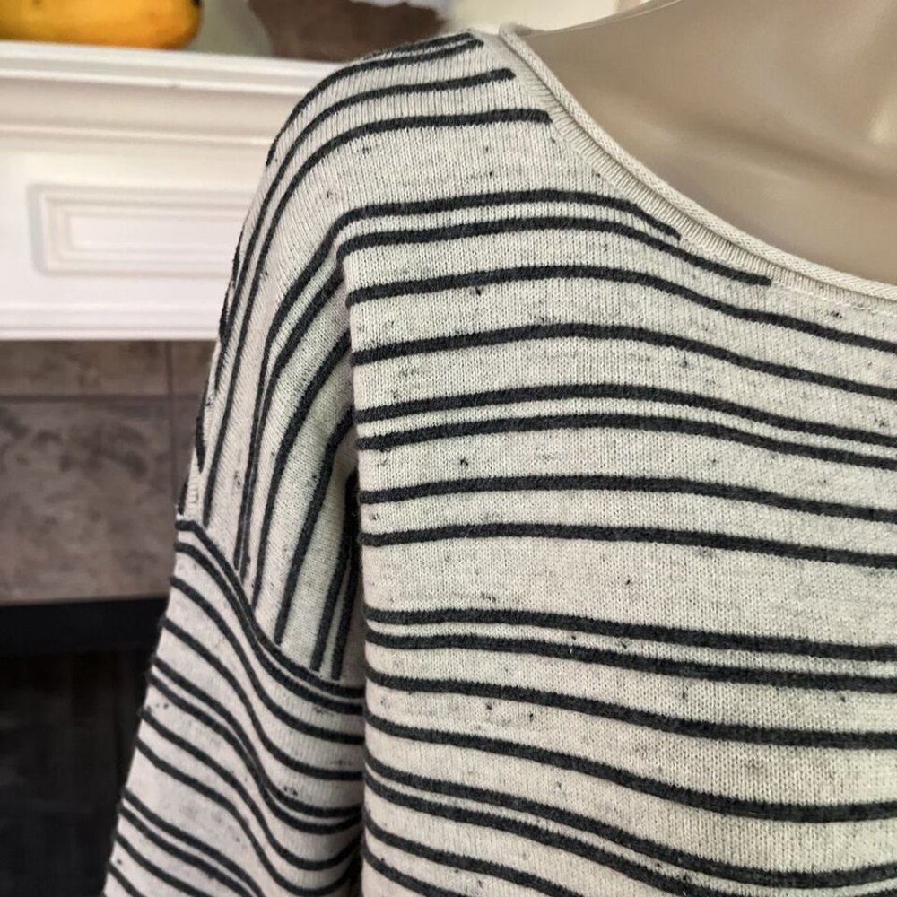 NWT Eileen Fisher Maple Oat Peppered Organic Cotton/Wool Boat Neck Top - Picture 8 of 8